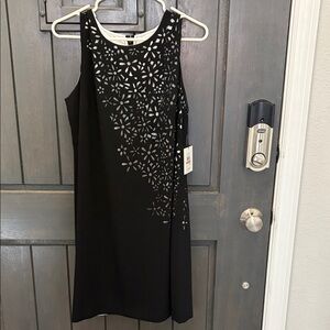 Calvin Klein Black Floral Laser-Cut  Dress